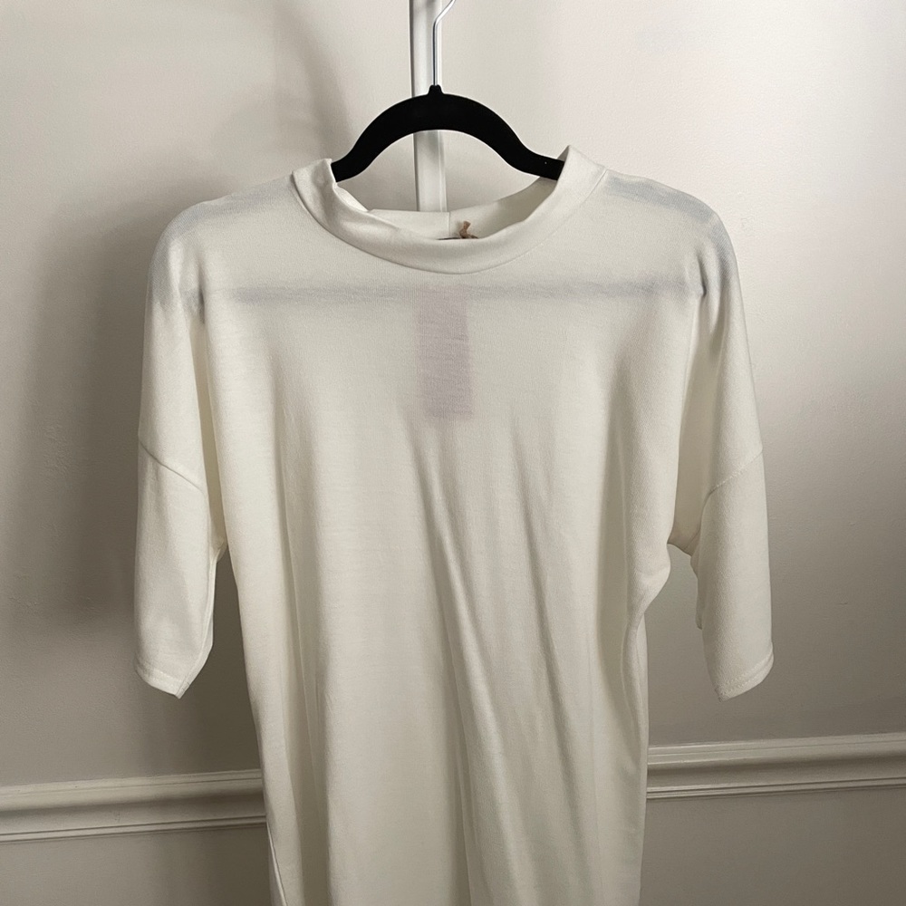 Nasty Gal Cream T-Shirt Dress